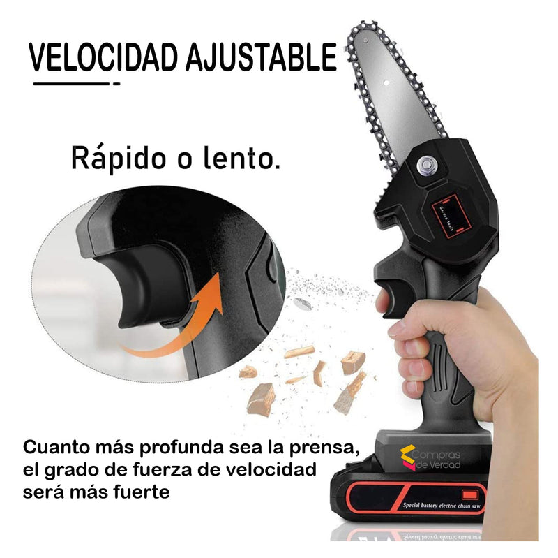 Motosierra Portátil Recargable MegaForce [2 BATERÍAS DE 98V]