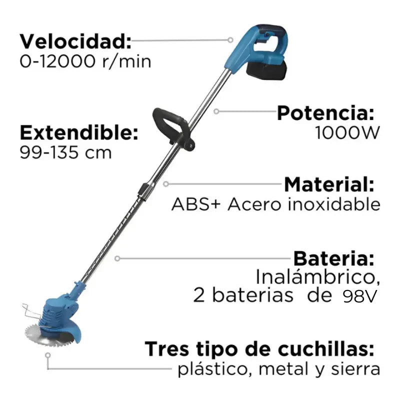 Cortadora de Cesped Inalambrica TurboBlade™ [2 BATERÍAS DE 48V]