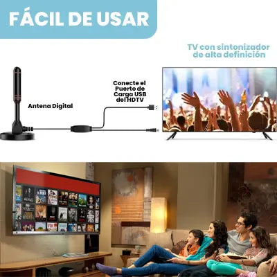 Antena de TV 4K SmartVision™ | Canales Gratis